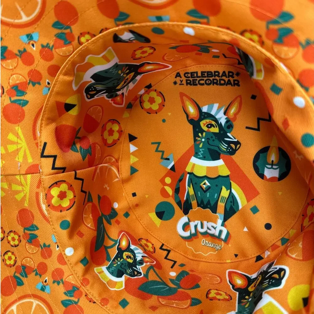 Orange Crush Reversible Bucket Hat Two Sided Unisex Quirky Fisherman Colorful